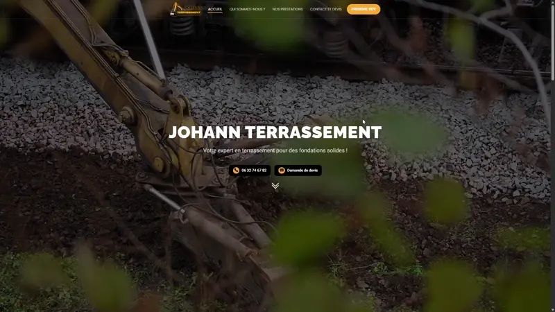 site internet Johann Terrassement